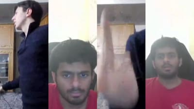 Ohanyan and Sarin during their game online (Credit: TakeTakeTake)