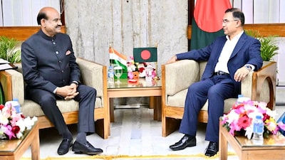 Lok Sabha Speaker Om Birla represents India in Dhaka, conveys PM’s wishes and invitation for official visit to new Bangladesh PM Tarique Rahman. (IMAGE: X/@ombirlakota)