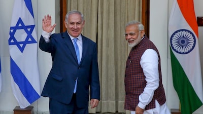 Prime Minister Narendra Modi with Israeli Prime Minister Benjamin Netanyahu. (AP file photo)