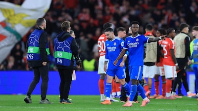 Real Madrid's Vinicius Jr was allegedly racially abused by a Benfica player (AFP)