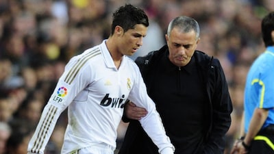 Ronaldo and Mourinho back during their Real Madrid days (AFP)