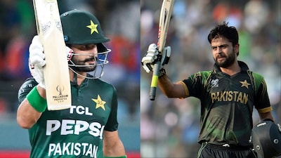 Sahibzada Farhan becomes 2nd Pakistani to score 100 in T20 World Cup. (Picture Credit: AP)