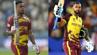 Shimron Hetmyer equals Nicholas Pooran's record of hitting most sixes in a T20 World Cup edition. (Picture Credit: AFP)