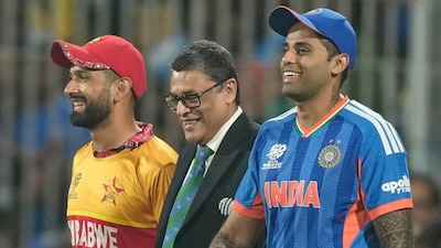 Suryakumar Yadav and Sikandar Raza before the India-Zimbabwe clash.(AP)
