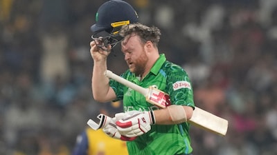 Ireland's captain Paul Stirling hsa been ruled out of the remainder of the T20 World Cup (AP)