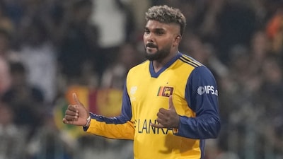 Wanindu Hasaranga picked up three wickets despite injury (AP)