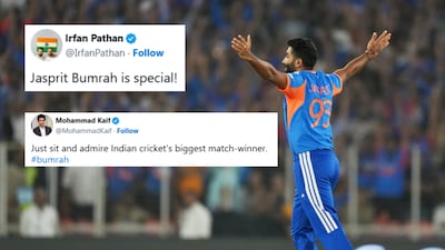 Irfan Pathan and Mohammad Kaif celebrate Jasprit Bumrah (AP and X)