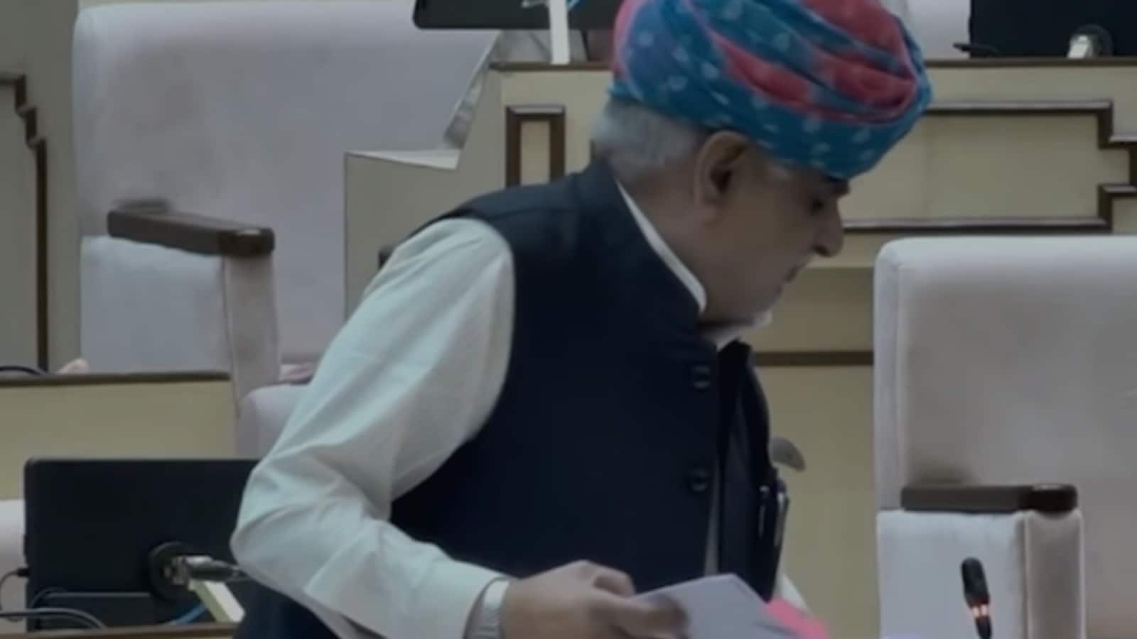 Rajasthan Minister Allegedly Spits Inside Assembly, Opposition Protests | Video