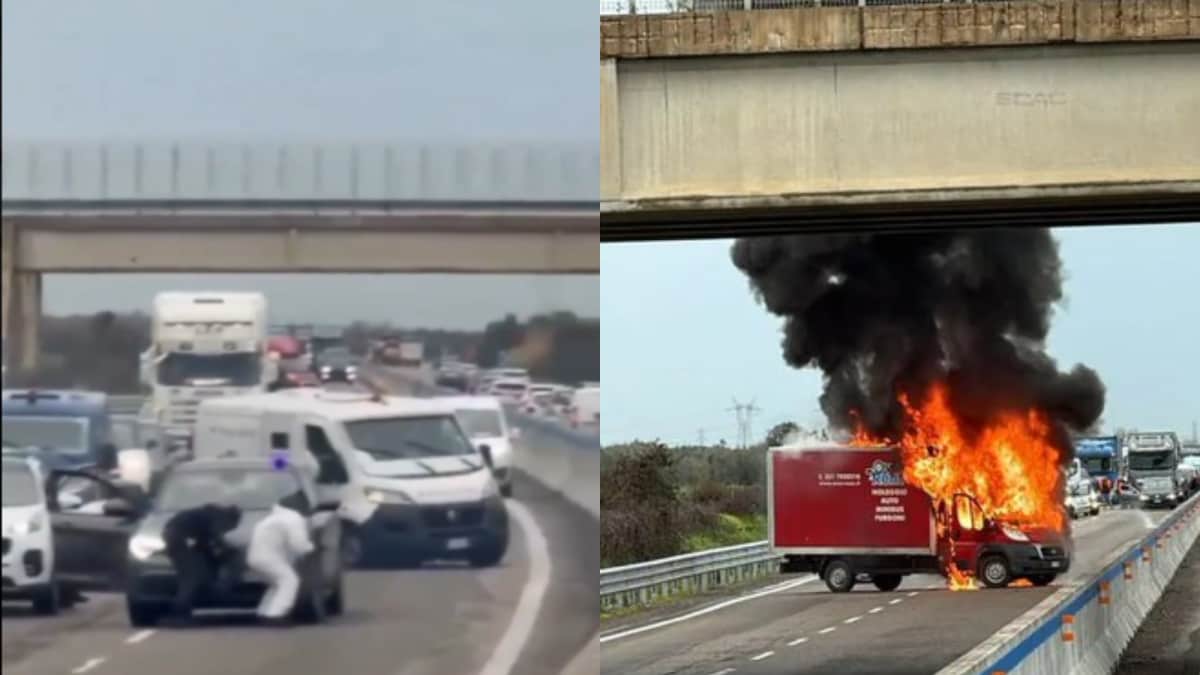 Money Heist Fails: Robbers Bomb Cash Van On Italy Highway, 2 Held After Shoot-Out | Watch