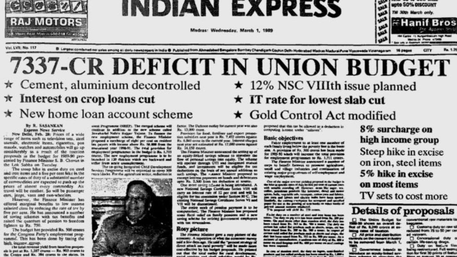  “7,719-Cr Deficit In Union Budget.” 