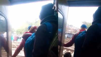 Other passengers try to stop them, but the situation quickly turns chaotic. (Photo Credit: X)