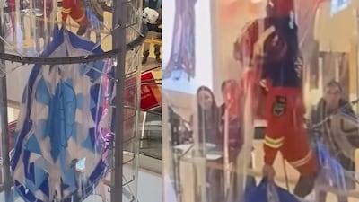 The incident occurred in a shopping mall in Chengdu, Sichuan Province. (Photo Credit: YouTube)