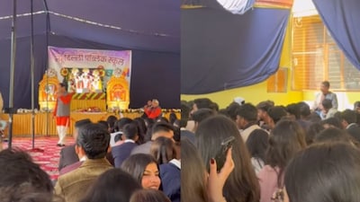 Students were surprised to see a spiritual ceremony. (Photo Credit: Instagram)