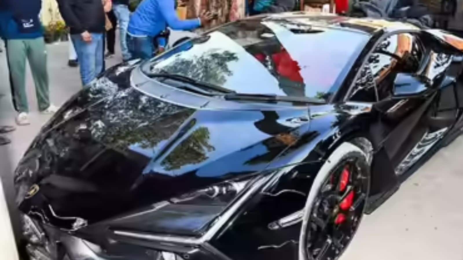 A speeding Lamborghini in Kanpur’s Gwaltoli area on Sunday, February 8, has added another name to the growing list of luxury car accidents making headlines. Around 3.15 PM near Rev-3 Mall on VIP Road, the vehicle allegedly driven by Shivam Mishra, son of tobacco trader KK Mishra, went out of control and crashed into pedestrians and two-wheelers. A speeding Lamborghini in Kanpur’s Gwaltoli area on Sunday, February 8, has added another name to the growing list of luxury car accidents making headlines. Around 3.15 PM near Rev-3 Mall on VIP Road, the vehicle allegedly driven by Shivam Mishra, son of tobacco trader KK Mishra, went out of control and crashed into pedestrians and two-wheelers.