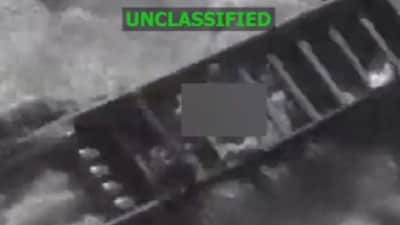 US Southern Command said intelligence confirmed the vessels were transiting along known narco-trafficking routes and were engaged in narco-trafficking operations. (US Southern Command/X)