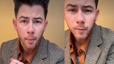 Priyanka Chopra and Nick Jonas share a sweet kiss at The Bluff premiere. (Photo Credit: Instagram/nickjonas)