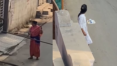 The woman is seen offering her a cup of tea. (Photo Credit: Instagram/official_cg_ratna)