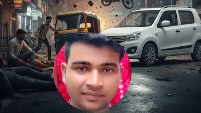 Vimal was returning home with his cart at around 9.30 pm when a speeding car rammed into him from behind. (AI Image/News18 Hindi)