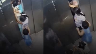 Other residents noticed the situation and helped the girl open the gate.