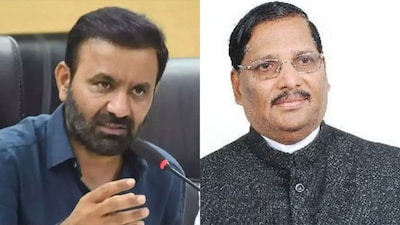 Karnataka minister Santosh Lad and Congress MLC F H Jakkappanavar | File Image