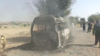 A paramilitary post in a district of Pakistan’s restive Khyber Pakhtunkhwa province, came under attack when a drone loaded with explosives wounded several officers (Image: News18/video grab)