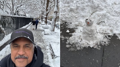 Anand Mahindra takes a stroll in NYC.