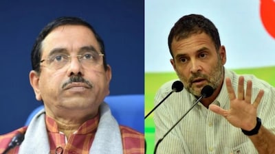 Union Minister Pralhad Joshi and Congress leader Rahul Gandhi | File Image