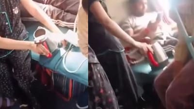 It is being claimed that she was preparing tea during the journey. (Photo Credit: X)