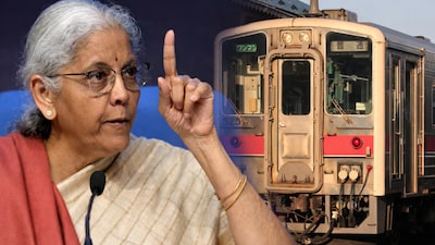 Union Finance Minister Nirmala Sitharaman announces seven high-speed rail corridors in Budget 2026, with Hyderabad emerging as a key hub for new bullet train routes. (Image-AI)