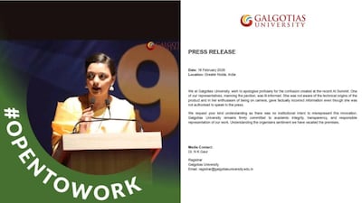 Despite Neha being the university’s chosen face for the summit, the school suddenly labeled her "ill-informed" and "unauthorized to speak to the press."