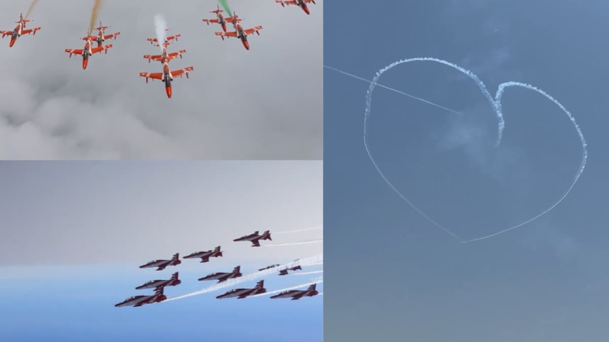 IAF's Surya Kiran Aerobatic Team Completes 800 Displays At Wings India | Video