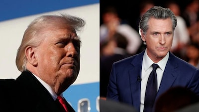 US President Donald Trump and California Governor Gavin Newsom