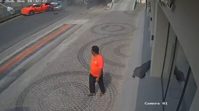 A grab of the CCTV footage (Credits: News18) 