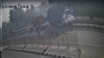 A sand-laden dumper truck collided with a milk truck near Salarpur village in Meerut.