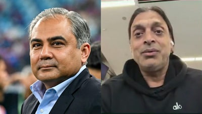 Mohsin Naqvi has been slammed by Shoaib Akhtar (Picture credit: AFP/Screengrab from X)