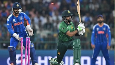 Babar Azam scored just five runs against India (Picture credit: AFP)