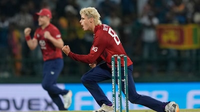 Jacob Bethell celebrates the wicket of Sri Lanka's Dushmantha Chameera (Picture credit: AP)