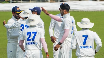 Uttarakhand players celebrate.(Representative photo, PTI)