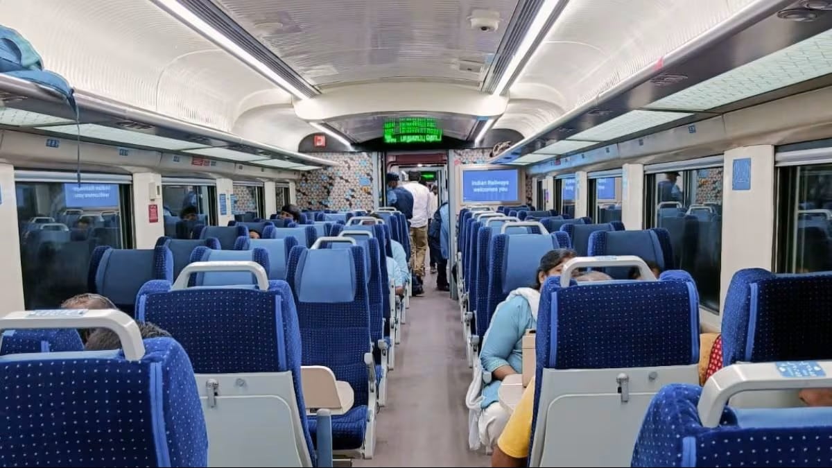  The train features security system like CCTV cameras, digital information screens, new toilets, improved berth designs, cabins with sliding doors for greater privacy, and stairs to the upper berths for safer and more comfortable ride. 