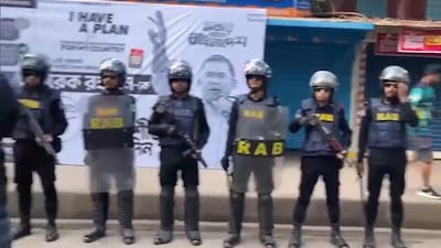 Polling is underway for Bangladesh elections on February 12. (Image: ANI)