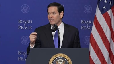 US Secretary Marco Rubio during Board of Peace (Credits: X/Marco Rubio)