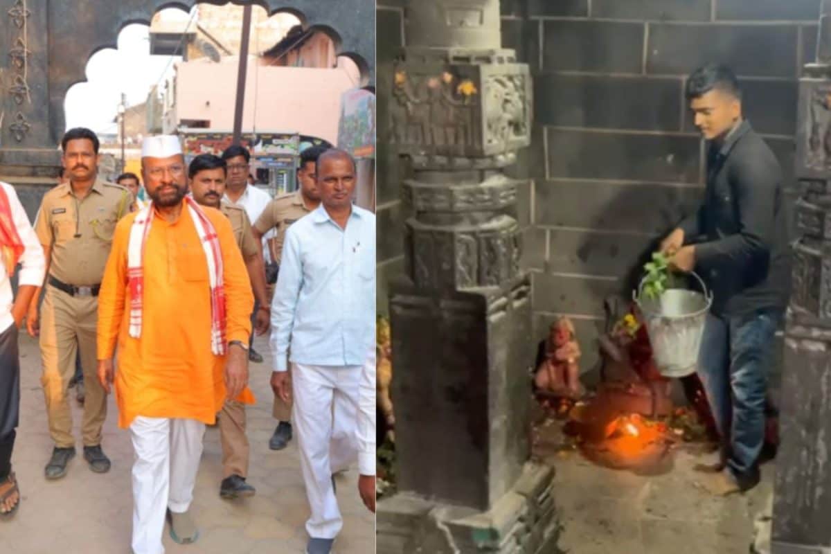 Youth Sprinkle Cow Urine To ‘Purify’ Temple After Politician Abdul Sattar’s Visit