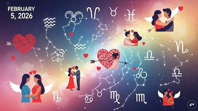 Love Horoscope for 5 February 2026: Romantic insights, relationship advice, and zodiac guidance for singles and couples.