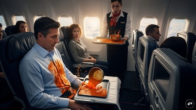 The airlines, admitting negligence, offered him a travel voucher for Rs 5,000, but the man was not impressed. (AI-Generated Image)