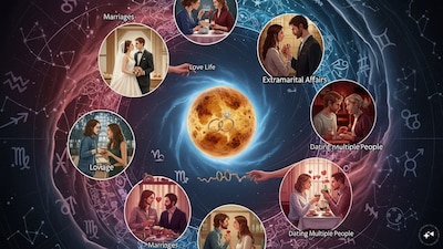 The Venus and Mars pairing ignites raw passion marked by strong sexual chemistry and impulsive relationships.