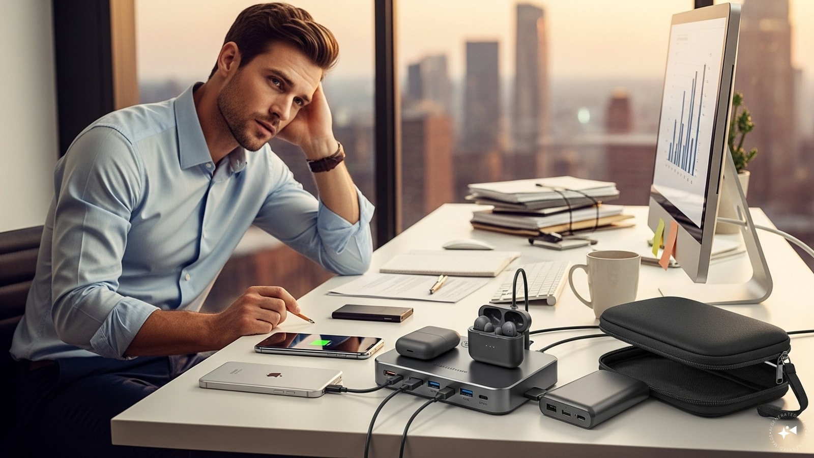  Charging Station: A fast-charging power bank or multi-device charging station ensures his gadgets never run out of juice. Compact and travel-friendly options are ideal for busy days, making this a thoughtful gift he’ll rely on constantly.