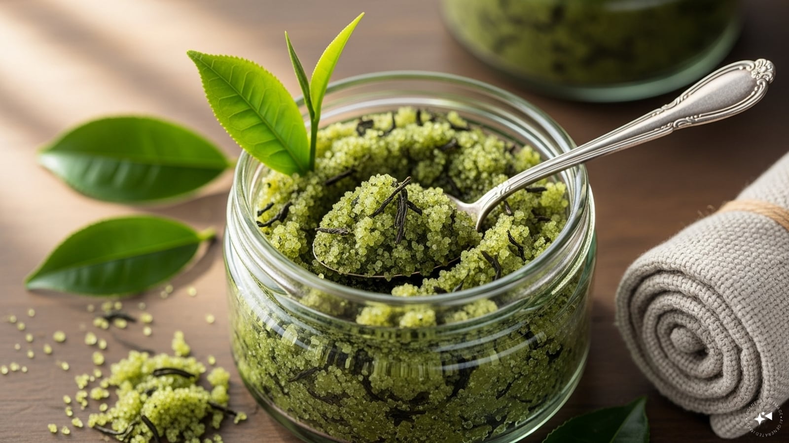 Green Tea and Sugar Scrub: Green tea is packed with antioxidand mix two tablespoons of the tea with one tablespoon of sugar and a teaspoon of olive oil. This scrub not only exfoliates but also nourishes the skin, leaving it refreshed and radiant.