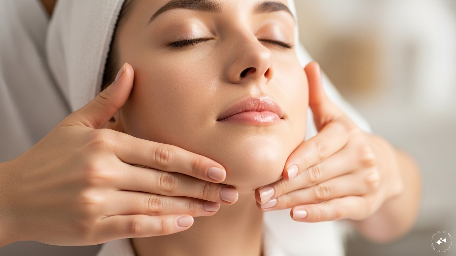  Step 3: Focus on the JawlinePlace your thumbs under your chin and gently press along the jawline toward your ears. This helps release tension (especially if you clench your jaw) and defines the lower face.