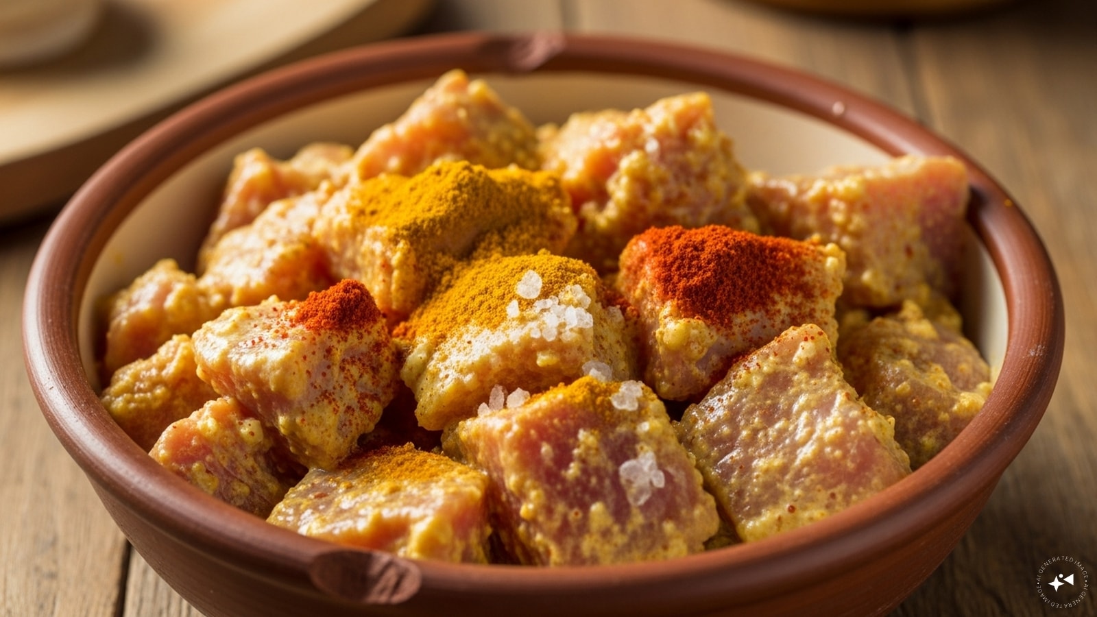 At first, mix mutton with curd, ginger-garlic paste, salt, turmeric and some chilli powder. Keep it for at least 1 hour. At first, mix mutton with curd, ginger-garlic paste, salt, turmeric and some chilli powder. Keep it for at least 1 hour.