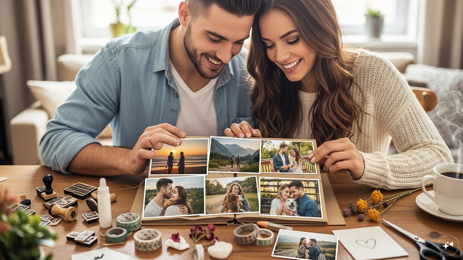 For couples who love visuals, a DIY photo book or scrapbook makes an emotional impact. Unlike digital albums, a handmade scrapbook allows you to add textures, handwritten captions and small keepsakes like ticket stubs or pressed flowers. Each page can tell a story, charting your journey together from the beginning to the present. It’s less about perfection and more about personality.